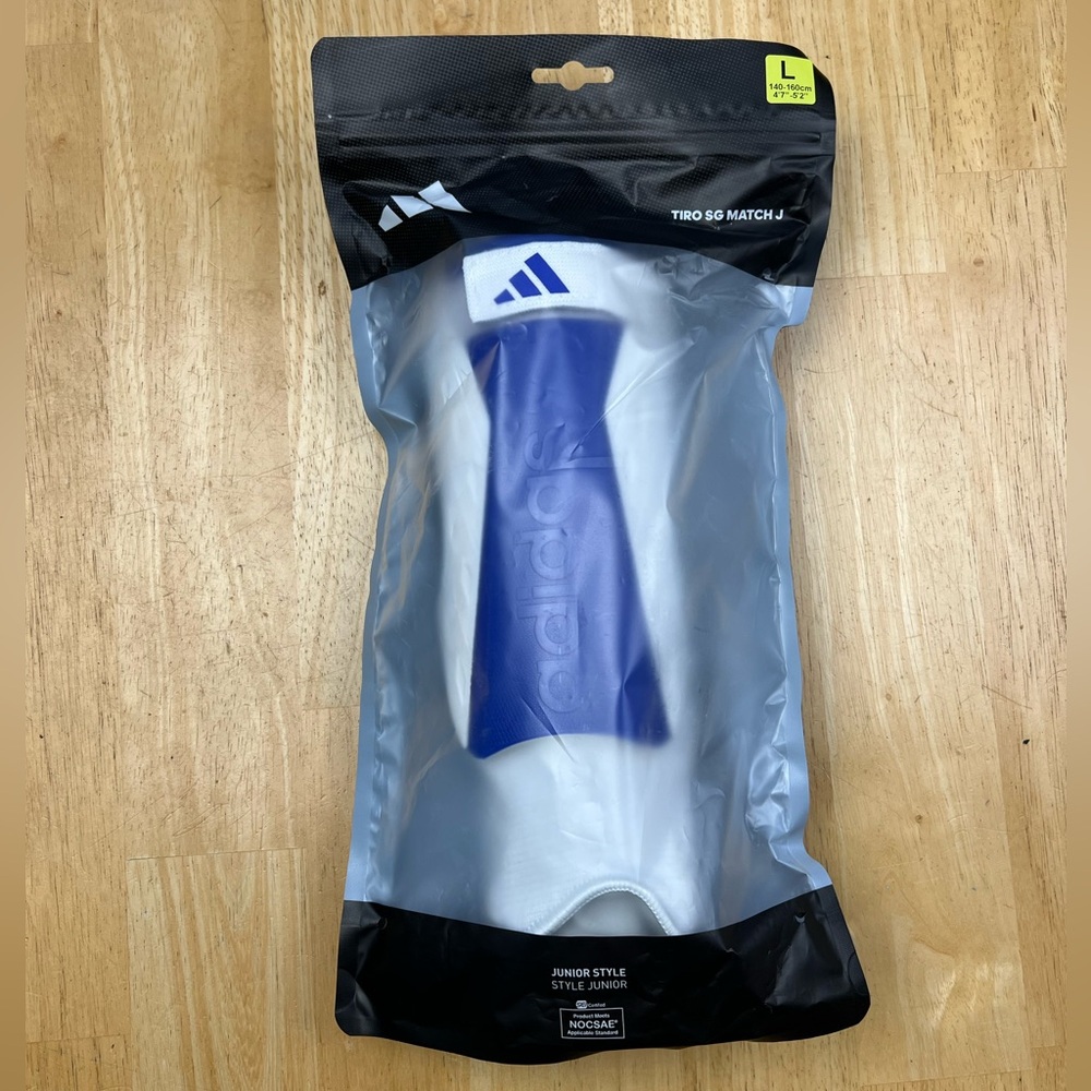 Adidas Junior Tiro Shin Guards Match Blue Youth Large 4’7” / 5’2”